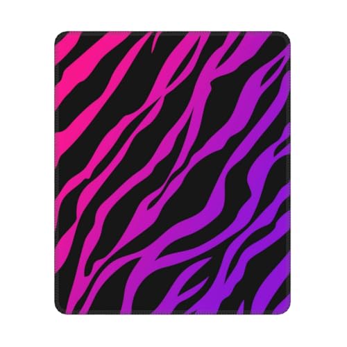 Hyaszst Rosa Lila Zebrastreifen, Quadratisches Mauspad, rutschfestes, wasserdichtes Mauspad von Hyaszst