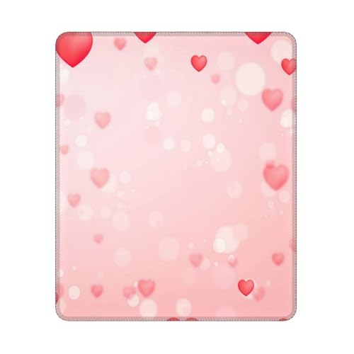 Hyaszst Rosa mit Herzmuster, Quadratisches Mauspad, rutschfestes, wasserdichtes Mauspad Hyaszst Rosa mit Herzmuster, Quadratisches Mauspad, rutschfestes, wasserdichtes Mauspad von Hyaszst