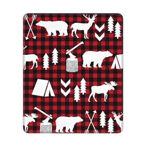 Hyaszst Rot Schwarz Buffalo Check, Quadratisches Mauspad, rutschfestes, wasserdichtes Mauspad Hyaszst Rot Schwarz Buffalo Check, Quadratisches Mauspad, rutschfestes, wasserdichtes Mauspad von Hyaszst