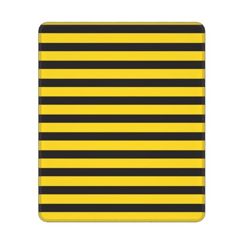 Hyaszst Schwarz-gelber Bienenstreifen, Quadratisches Mauspad, rutschfestes, wasserdichtes Mauspad Hyaszst Schwarz-gelber Bienenstreifen, Quadratisches Mauspad, rutschfestes, wasserdichtes Mauspad von Hyaszst