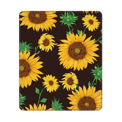 Hyaszst Sommer-Sonnenblumen-Blumenmuster, Quadratisches Mauspad, rutschfestes, wasserdichtes Mauspad Hyaszst Sommer-Sonnenblumen-Blumenmuster, Quadratisches Mauspad, rutschfestes, wasserdichtes Mauspad von Hyaszst