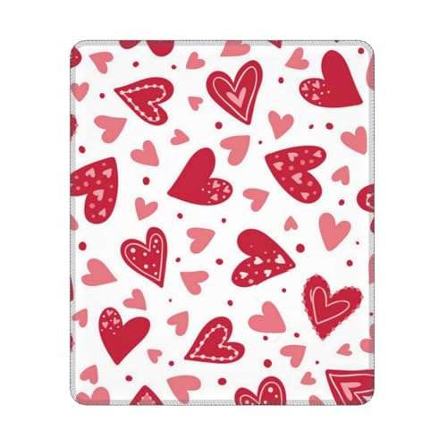 Hyaszst Valentinstag-Herzmuster, Quadratisches Mauspad, rutschfestes, wasserdichtes Mauspad Hyaszst Valentinstag-Herzmuster, Quadratisches Mauspad, rutschfestes, wasserdichtes Mauspad von Hyaszst