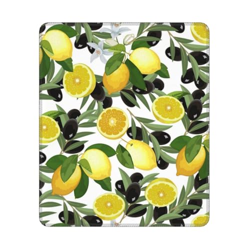 Hyaszst Zitrone und Olive, Quadratisches Mauspad, rutschfestes, wasserdichtes Mauspad Hyaszst Zitrone und Olive, Quadratisches Mauspad, rutschfestes, wasserdichtes Mauspad von Hyaszst