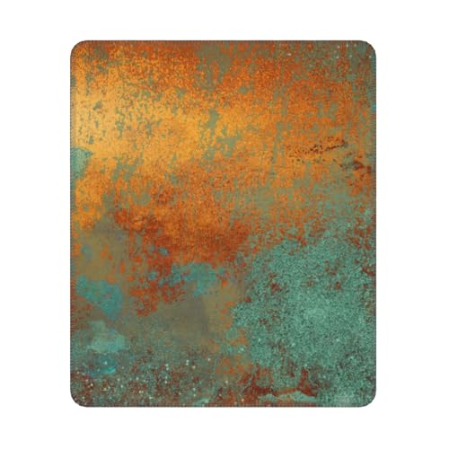 Trendy Rich Kupfer Patina Metallic, Quadratisches Mauspad, rutschfestes, wasserdichtes Mauspad Trendy Rich Kupfer Patina Metallic, Quadratisches Mauspad, rutschfestes, wasserdichtes Mauspad von Hyaszst