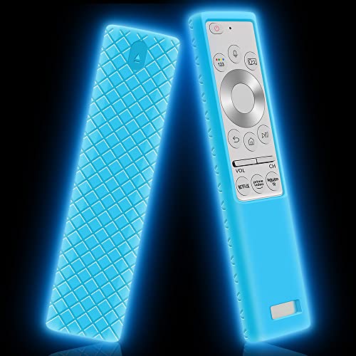 Schutzhülle für Samsung Fernbedienung BN59-01265A BN59-01270A BN59-01311G BN59-01311B TV Original Fernbedienungen Silikon Hülle Cover Case Anti-Rutsch Stoßfest für Samsung Voice Remote (Glow Blue) von Hydream