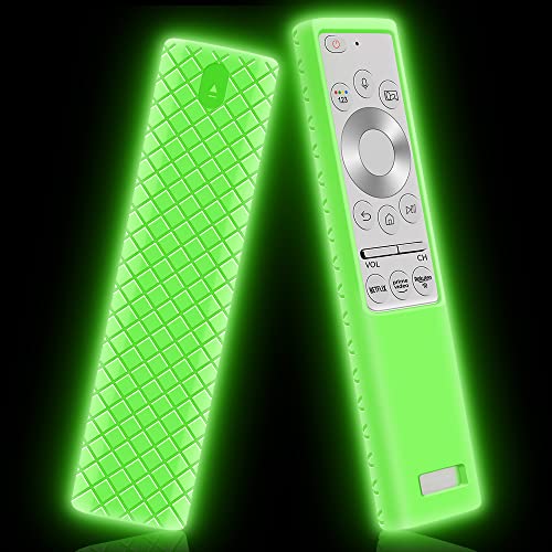 Schutzhülle für Samsung Fernbedienung BN59-01265A BN59-01270A BN59-01311G BN59-01311B TV Original Fernbedienungen Silikon Hülle Cover Case Anti-Rutsch Stoßfest für Samsung Voice Remote (Glow Green) von Hydream