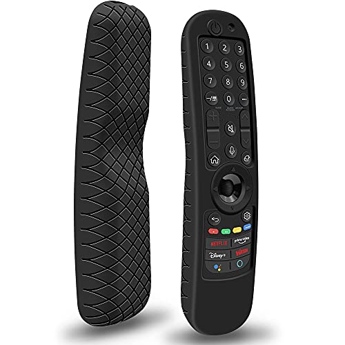 Silikon Hülle Schutzhülle für LG AN-MR21GA AN-MR21GC MR22GN MR22GA MR23GN Magic Remote Fernbedienung mit NFC Cover Case Anti-Rutsch Stoßfest Silikonhülle für LG Smart TV Voice Remote Control (Schwarz) von Hydream
