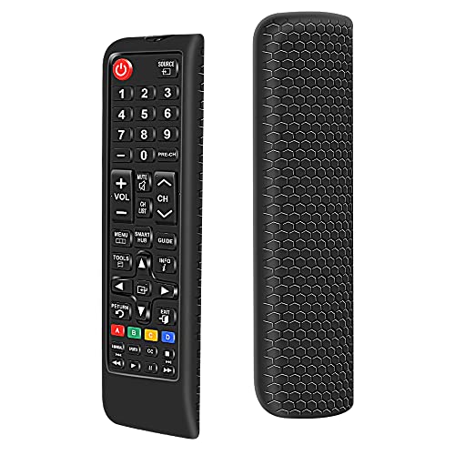 Silikon Hülle Schutzhülle für Samsung Fernbedienung Smart TV BN59-01175N AA59-00603A AA59-00741A AA59-00786A Remote Control Case Anti-Rutsch Stoßfest für Samsung Universal Fernbedienungen (Schwarz) von Hydream