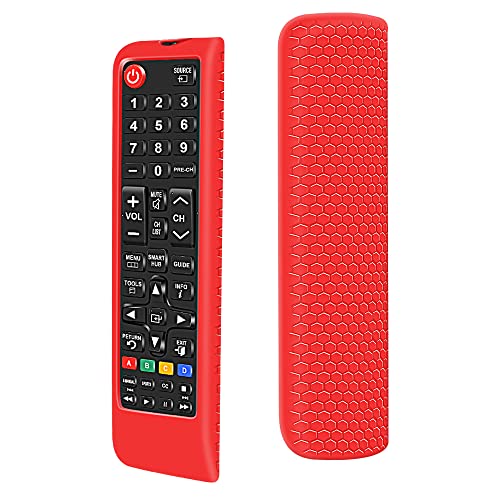 Silikon Hülle Schutzhülle für Samsung Smart TV Fernbedienung Samsung BN59-01315A BN59-01199F AA59-00666A BN59-01301A Remote Case Anti-Rutsch Stoßfest für Universal Samsung Fernbedienungen -Rot von Hydream