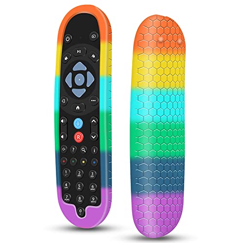 Silikon Hülle Schutzhülle für Sky Q Fernbedienung EC202 / EC201 Fernbedienungen Smart TV Remote Control Cover Case Anti-Rutsch Stoßfest für Sky Q 2020 Newest Bluetooth Voice Fernbedienung (Rainbow) von Hydream