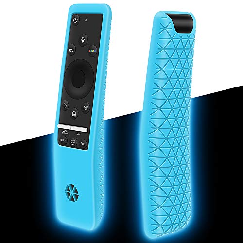Silikon Schutzhülle für Samsung Ersatz Fernbedienung BN59-01312A BN59-01259B BN59-01259E BN59-01274A, Anti-Rutsch [Verdickung] Case Hülle für Samsung Smart TV 4K Fernseher BN59 Remote -Glow Blue von Hydream