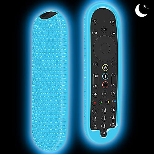Silikon Schutzhülle für Sky Q Fernbedienung EC302 Fernbedienungen Smart TV Remote Control Anti-Rutsch Stoßfest Cover Case Hülle für Sky Q 2021 Newest Bluetooth Voice Fernbedienung (Glow Blue) von Hydream