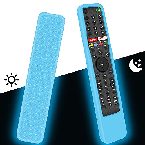 Silikone Schutzhülle für Sony Fernbedienung RMF-TX600E RMF-TX600U RMF-TX611 RMF-TX621U RMF-TX500E RMF-TX500U Remote Control Case Cover Silikonhülle Anti-Rutsch für Sony TV Fernbedienungen (Glow Blue) Silikone Schutzhülle für Sony Fernbedienung RMF-TX600E RMF-TX600U RMF-TX611 RMF-TX621U RMF-TX500E RMF-TX500U Remote Control Case Cover Silikonhülle Anti-Rutsch für Sony TV Fernbedienungen (Glow Blue) von Hydream