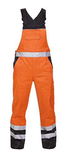 EN471-Bib and brace, orange/black von Hydrowear