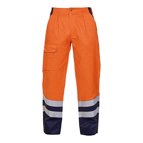 EN471-Summertrouser, orange/navy von Hydrowear