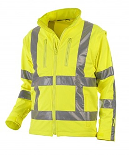 Hydrowear 04025980FY Toulon Soft Shell-Jacke Hi-Vis Gelb Größe XL von Hydrowear