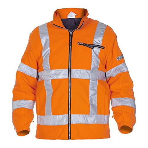 Hydrowear 04026007F Franeker EN 471 RWS Fleece-Jacke aus Toptex Hi-Vis Orange Größe S von Hydrowear