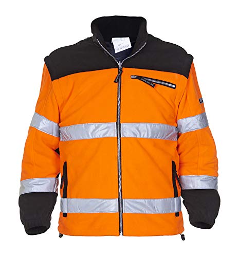 Hydrowear 04026009F Freiburg EN 471 Fleece-Jacke aus Toptex Orange/Schwarz Größe L von Hydrowear