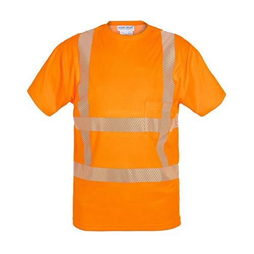 Hydrowear 040425FO-L TAMPA Trafficline T-Shirt, Hi-Vis Orange, Größe L von Hydrowear