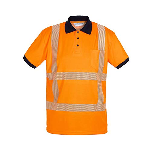 Hydrowear 040426FO-L TOGO Trafficlineo Polo Shirt, Hi-Vis Orange, Größe L von Hydrowear