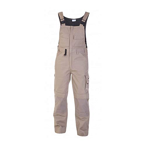 Hydrowear 042750K Rijen Segeltuch-Lätzchen und -Träger mit Knietaschen Khaki Größe 47 von Hydrowear