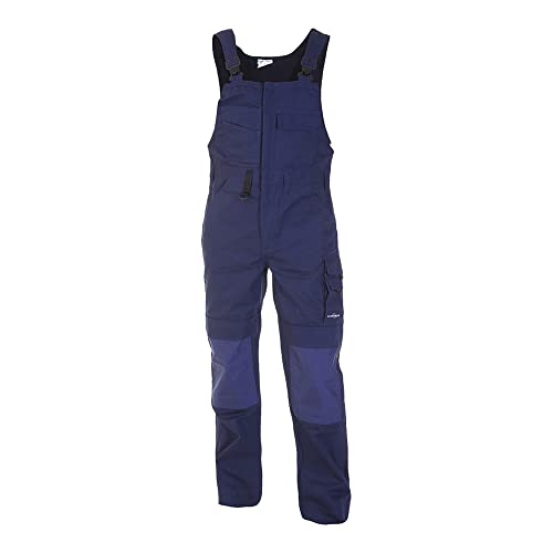 Hydrowear 042752K Rijen Segeltuch-Lätzchen und -Träger mit Knietaschen Marine Größe 59 von Hydrowear