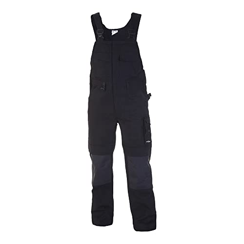 Hydrowear 042754K Rijen Segeltuch-Lätzchen und -Träger mit Knietaschen Schwarz Größe 53 von Hydrowear