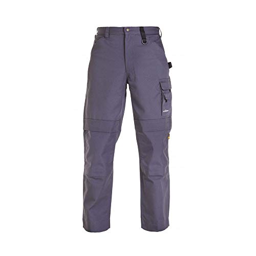 Hydrowear 042851K Rhodos Leinwandhose mit Knietaschen Grau Größe 46 von Hydrowear