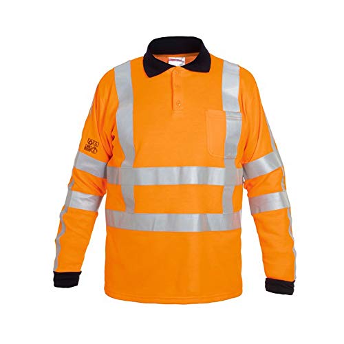 Hydrowear 043477FO-3XL MACAU Multi Bodywear Polo Shirt, Hi-Vis Orange, Größe 3XL von Hydrowear