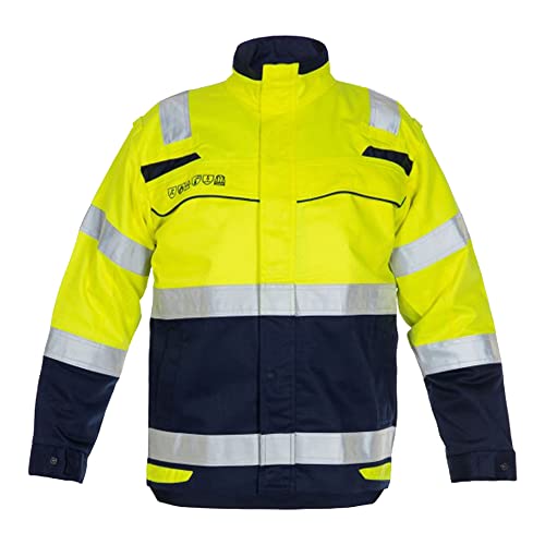 Hydrowear 043497YN Medina Jacke 320gr Hi-Vis Gelb/Marine Größe 54 von Hydrowear