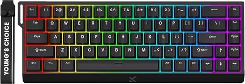 Hyekic ACE 68 60% kabelgebundener Magnetschalter, mechanische Gaming-Tastatur mit einstellbarer Betätigung, Schnellauslösermodus, 8000 Hz Abfragerrate, RGB Hot Swapped Tastatur für PC/Mac Gamer, von Hyekic