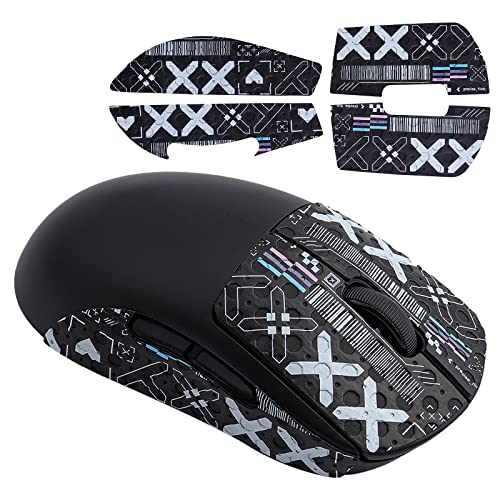 Hyekic Gaming Mouse Grip Tape fit for Logitech G Pro X Superlight,4pcs Mouse Anti-Slip Stickers Gaming Mouse Skin Pre-Cut,Sweat Resistant,Self-Adhesive Design,Professional Mice Upgrade Kit von Hyekic