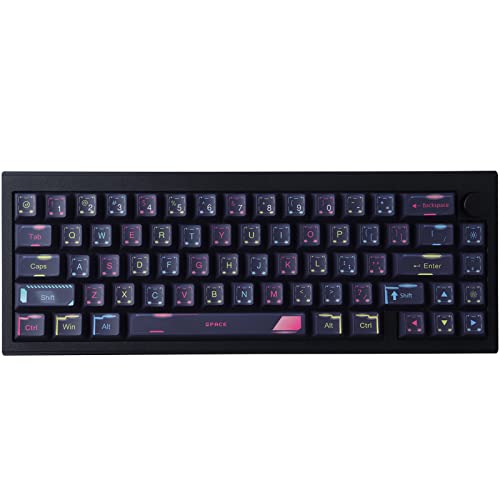 Keycaps PBT 145 Tasten Custom Keycaps Dye Sublimation Keycaps mit 7U Spacebar ANSI&ISO Layout Keycaps für Gateron Cherry MX Switches Mechanische Tastaturen(Cherry Profile) von Hyekic