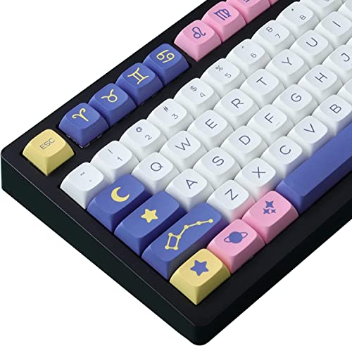 Keycaps PBT Keycaps 133 Tasten XDA Profil Keycaps Dye-Sublimation Constellation Keycaps für ANSI(US) Layout Cherry MX Schaltern Mechanische Tastaturen von Hyekic