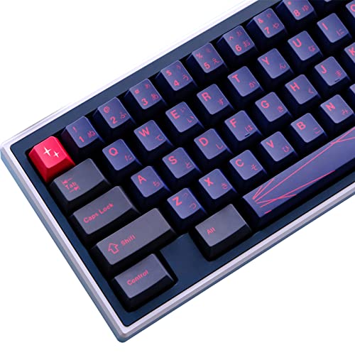 Keycaps PBT Keycaps Cherry Profile Dye-Sublimation 134 Tasten Tastenkappen Set ANSI Layout für Cherry MX Gateron Schalter für Gaming Tastaturen von Hyekic