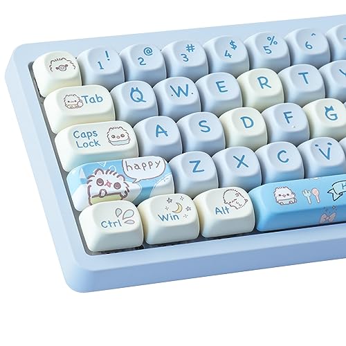 Hyekit PBT-Tastenkappen für mechanische Tastatur – 145 Tasten Baby Cat Tastenkappen, Farbstoff-Sublimation, niedliche Tastenkappen, MOA-Profil, benutzerdefinierte Tastenkappen für Cherry Gateron MX von Hyekit