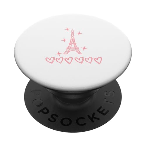 Paris Eiffelturm Travel Love Pink Study Ausland Hochzeit PopSockets Klebender PopGrip von HyggeGoods
