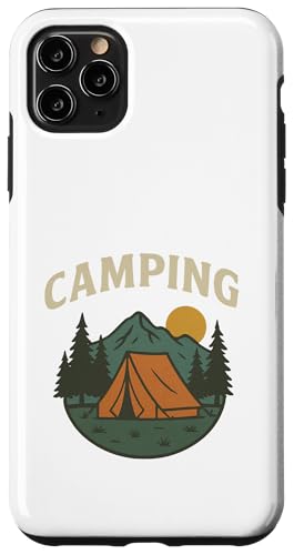 Retro Camping Natur Szene mit Outdoor Exploration Hülle für iPhone 11 Pro Max von HyggeGoods