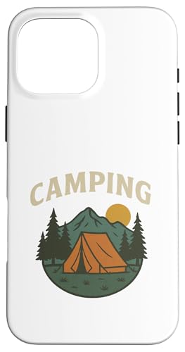 Retro Camping Natur Szene mit Outdoor Exploration Hülle für iPhone 16 Pro Max von HyggeGoods