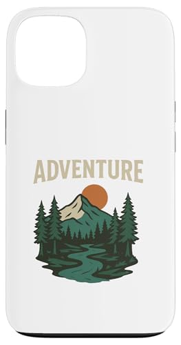 Retro-Wander-Naturszene mit Outdoor-Erkundung Hülle für iPhone 13 von HyggeGoods
