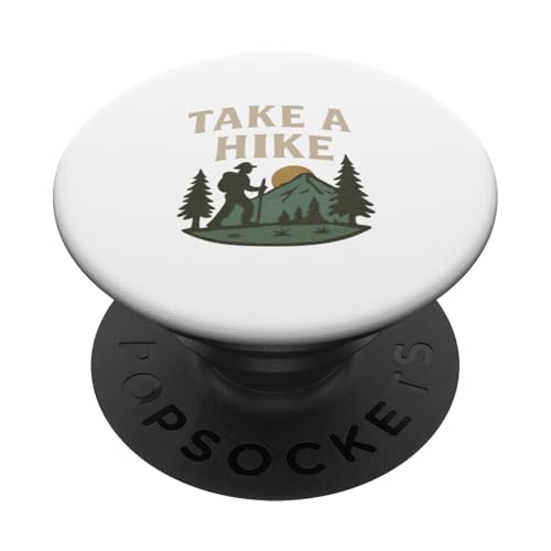 Retro-Wander-Naturszene mit Outdoor-Erkundung PopSockets Klebender PopGrip von HyggeGoods