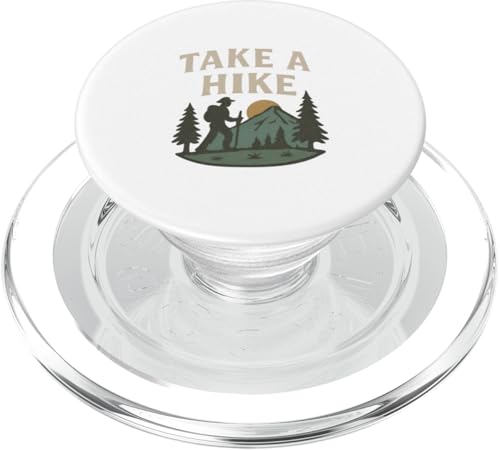 Retro-Wander-Naturszene mit Outdoor-Erkundung PopSockets PopGrip für MagSafe von HyggeGoods
