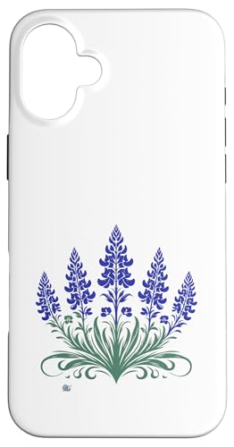 Vintage-Bluebonnets mit texanischen Blumen, lässiger Boho-Blumenmuster Hülle für iPhone 16 Plus von HyggeGoods