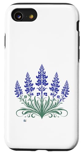 Vintage-Bluebonnets mit texanischen Blumen, lässiger Boho-Blumenmuster Hülle für iPhone SE (2020) / 7 / 8 von HyggeGoods