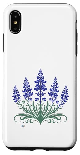Vintage-Bluebonnets mit texanischen Blumen, lässiger Boho-Blumenmuster Hülle für iPhone XS Max von HyggeGoods