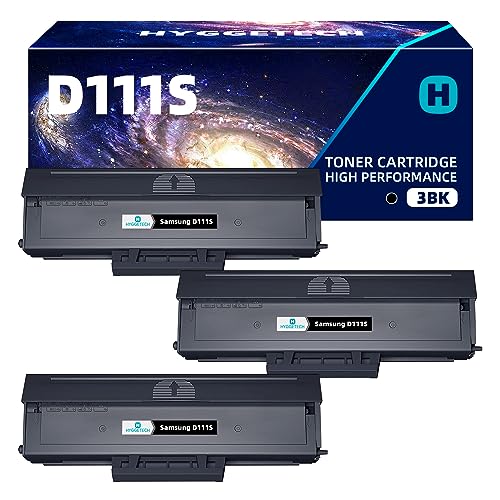 Hyggetech 3BK D111S Compatible Toner Replacement for Samsung MLT-D111S D111S Toner for Samsung Xpress M2026 M2026W M2070 M2070W M2070FW M2020 M2020W M2022 M2022W von Hyggetech