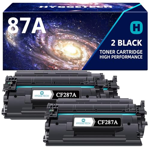 Hyggetech CF287A 87A 2-Pack Compatible Toner Cartridge Replacement for HP 87A CF287A for HP Laserjet Pro M501 Enterprise M506 M527 von Hyggetech