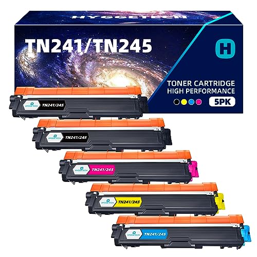 Hyggetech Compatible Toner Replacement for Brother TN241 TN245 Toner for Brother MFC-9332CDW MFC-9142CDN DCP-9022CDW DCP-9020CDW HL-3142CW HL-3140CW HL-3172CDWHL-3152CDW von Hyggetech