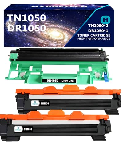 Hyggetech TN1050 DR1050 Compatible Toner Replacement for Brother DR1050 TN1050 Combo Pack for Brother DCP-1612W MFC-1910W MFC-1810 DCP-1510 HL-1112 HL-1110 (2 Toner + 1 Trommel) von Hyggetech