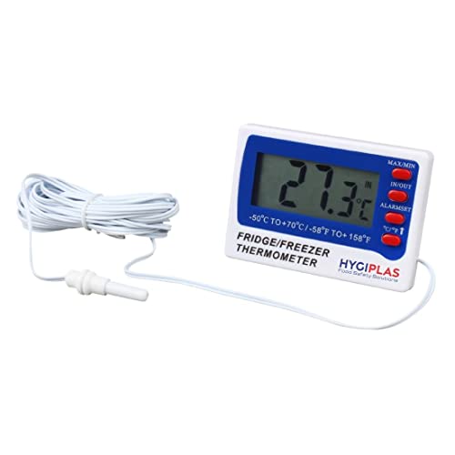 Hygiplas digitale koeling- en vriezerthermometer, 2(H)x 2 4/5(W)x 1/2(D)"/ 52x 73x 15mm Hygiplas digitale koeling- en vriezerthermometer, 2(H)x 2 4/5(W)x 1/2(D)"/ 52x 73x 15mm von Hygiplas